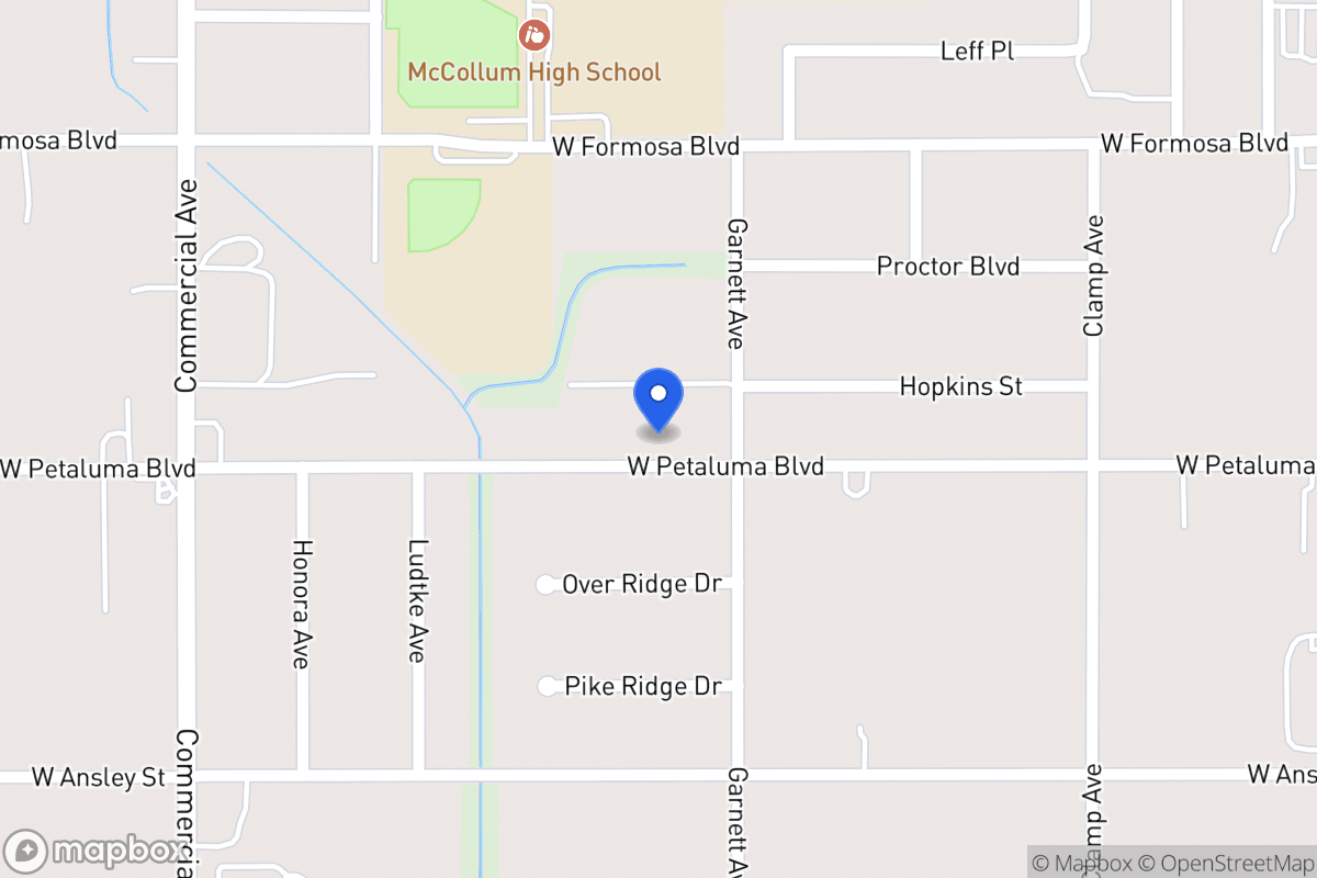 Map of 315 W Petaluma Blvd