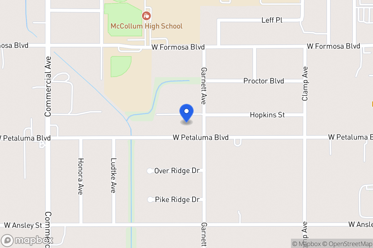 Map of 311 W Petaluma Blvd