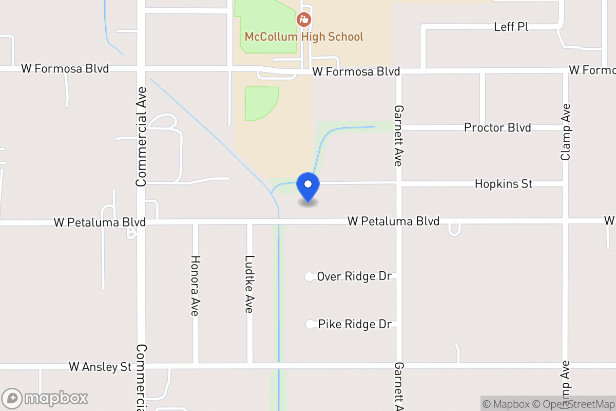 Map of 343 W Petaluma Blvd
