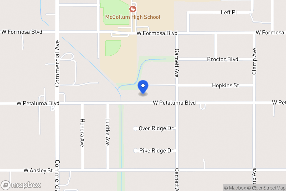 Map of 335 W Petaluma Blvd