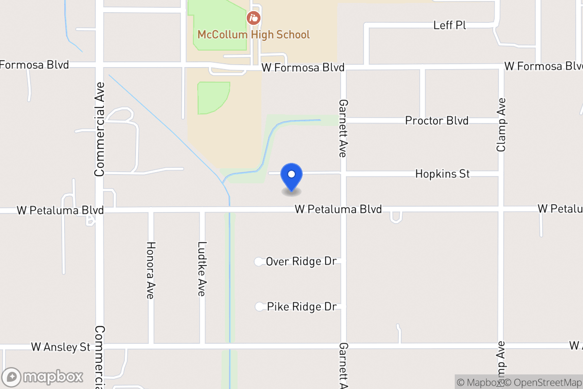 Map of 327 W Petaluma Blvd