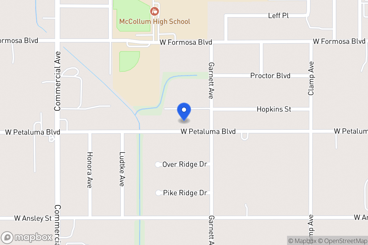 Map of 323 W Petaluma Blvd