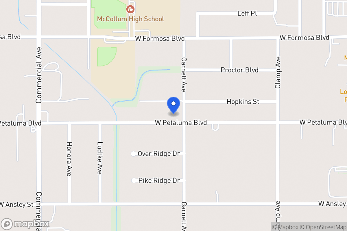Map of 307 W Petaluma Blvd