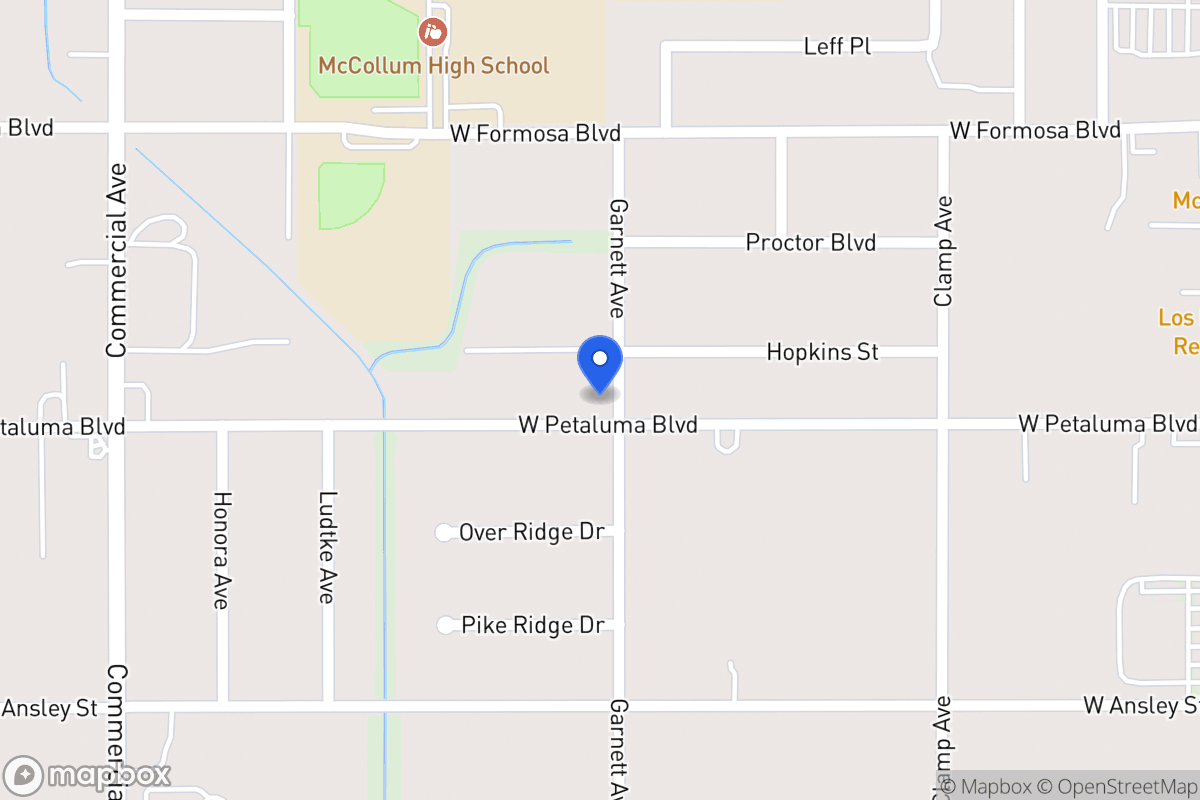 Map of 303 W Petaluma Blvd