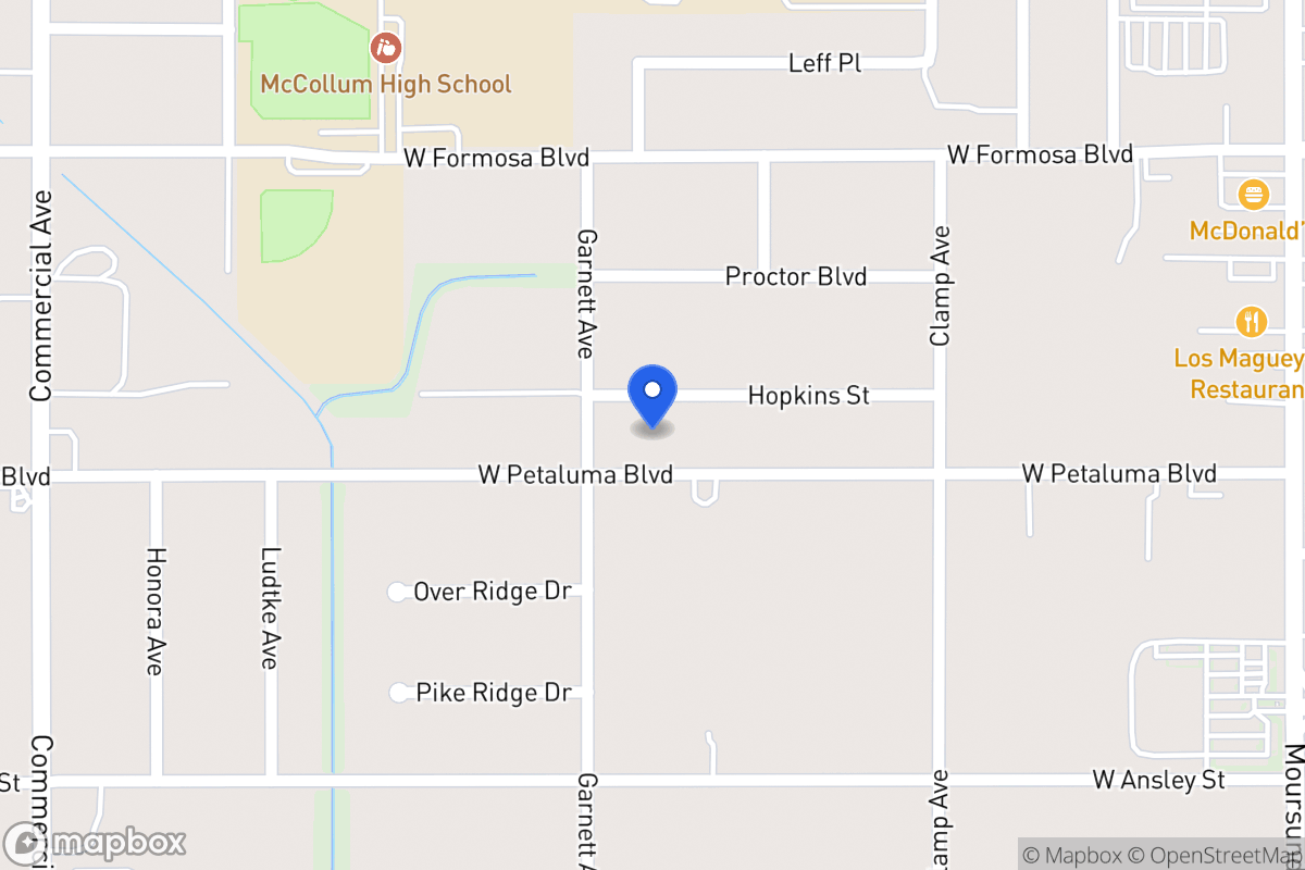 Map of 271 W Petaluma Blvd