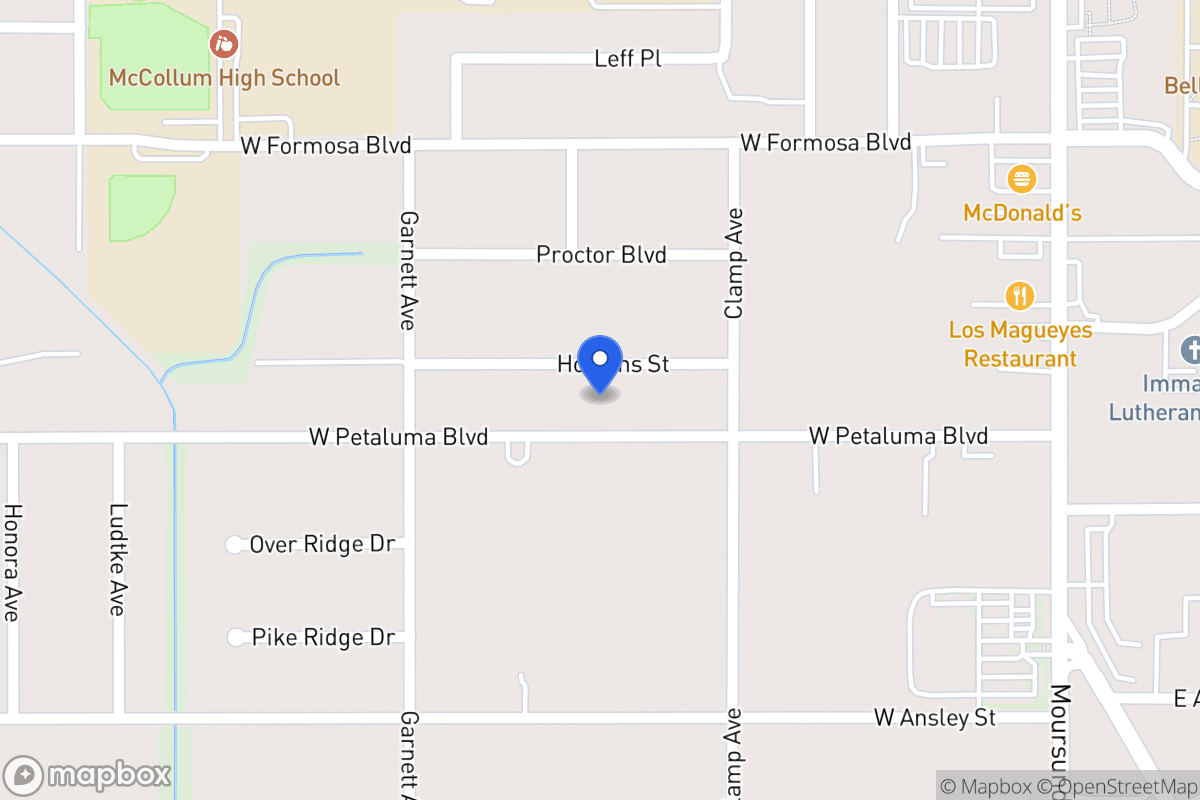 Map of 235 W Petaluma Blvd