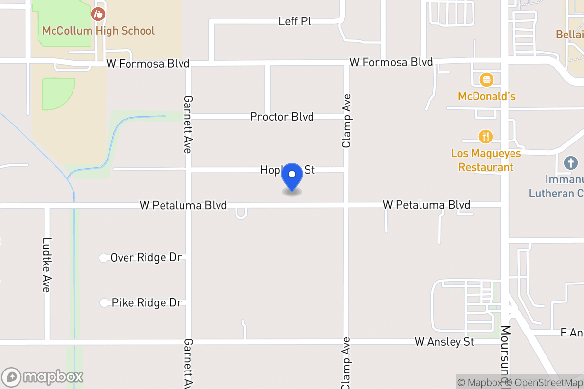 Map of 227 W Petaluma Blvd