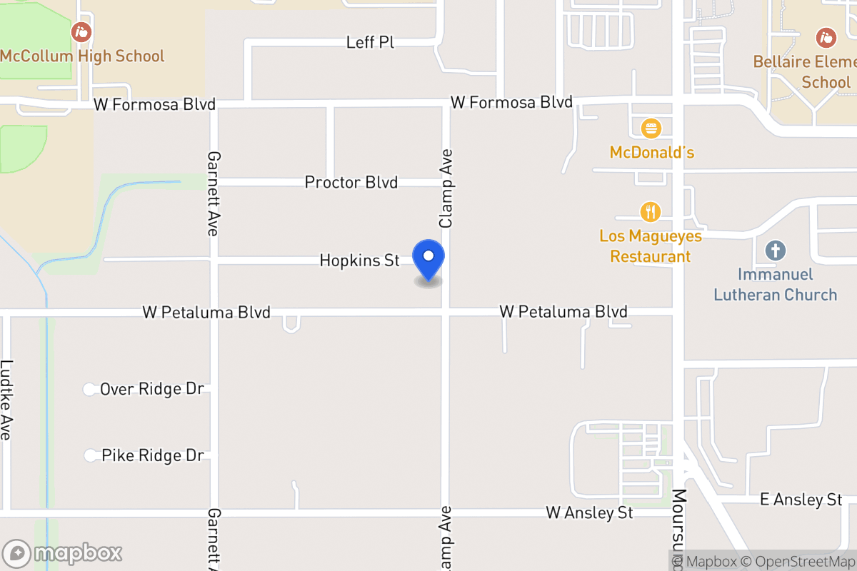 Map of 201 W Petaluma Blvd