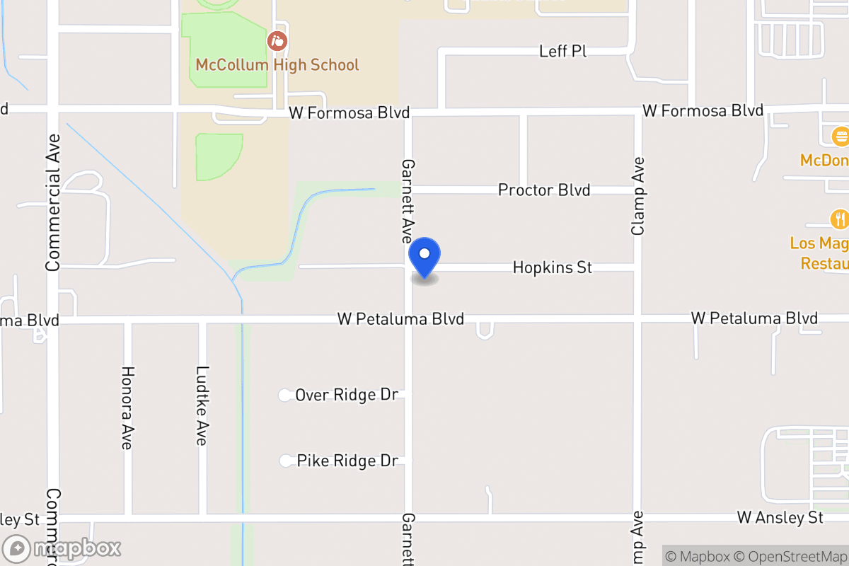 Map of 8502  Garnett Ave
