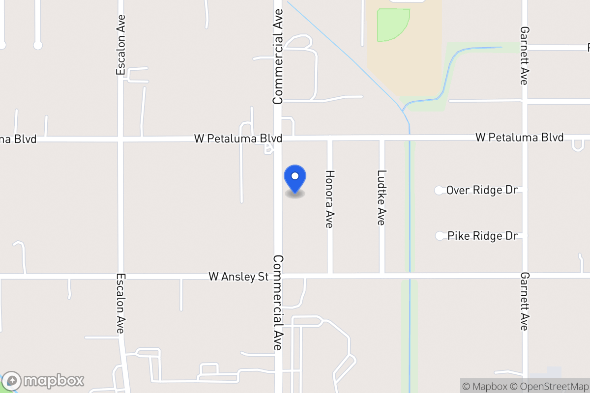 Map of 3626  Commercial Ave