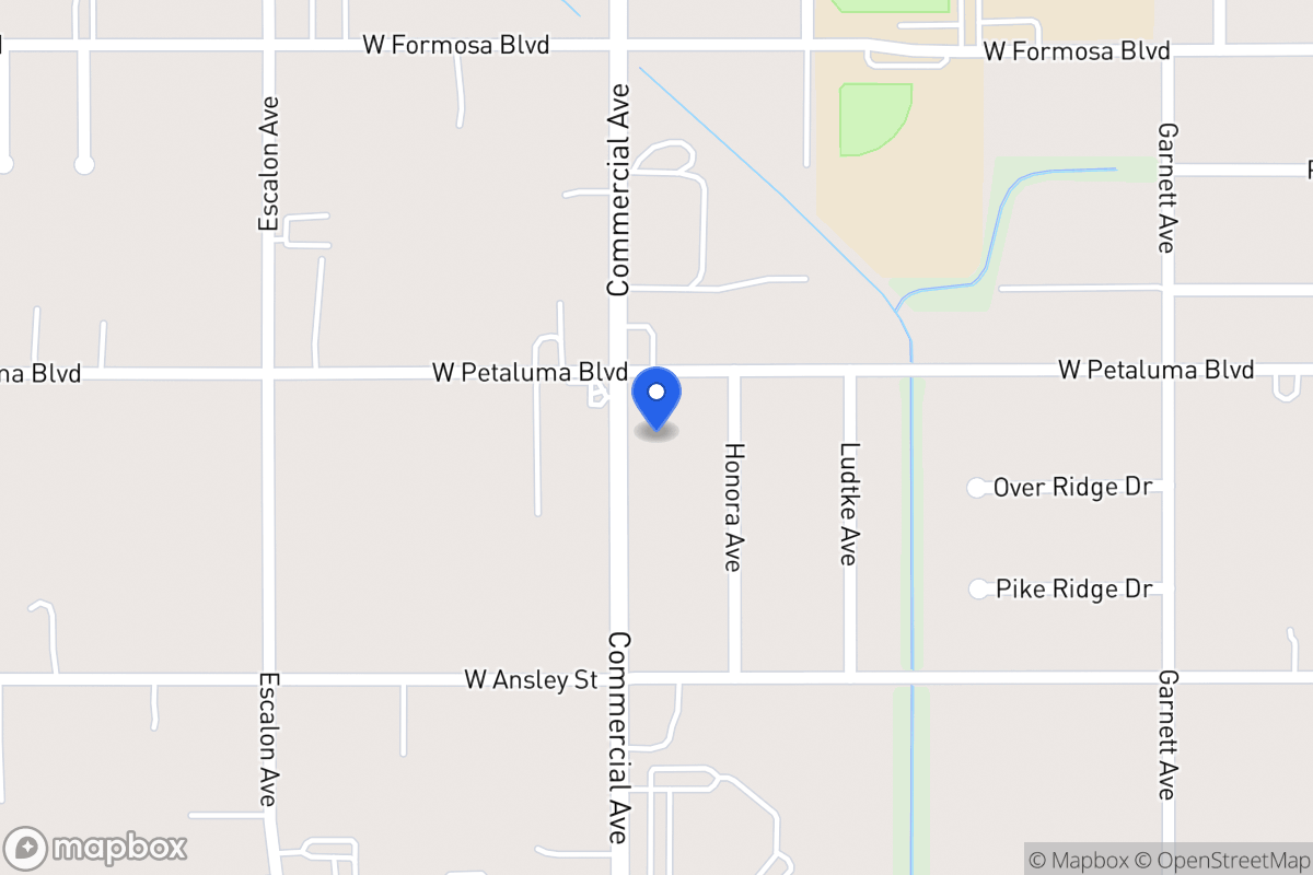 Map of 3614  Commercial Ave