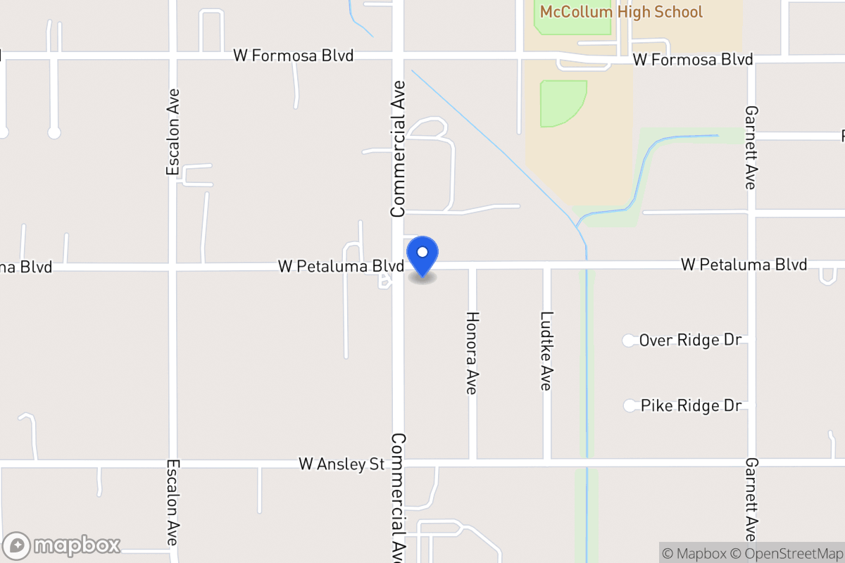 Map of 3604  Commercial Ave