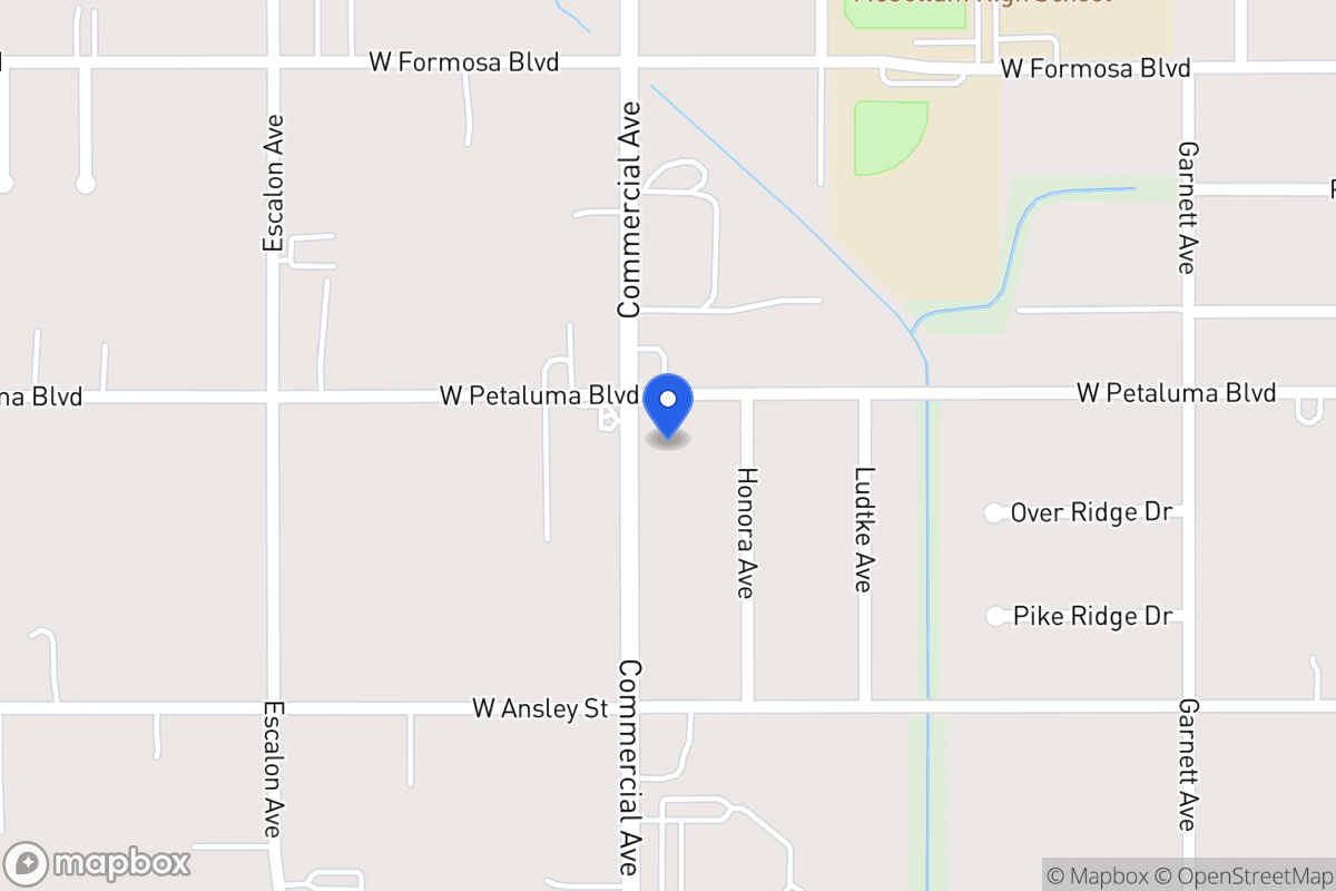 Map of 3610  Commercial Ave