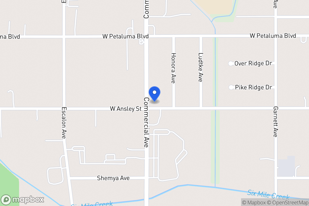 Map of 3650  Commercial Ave