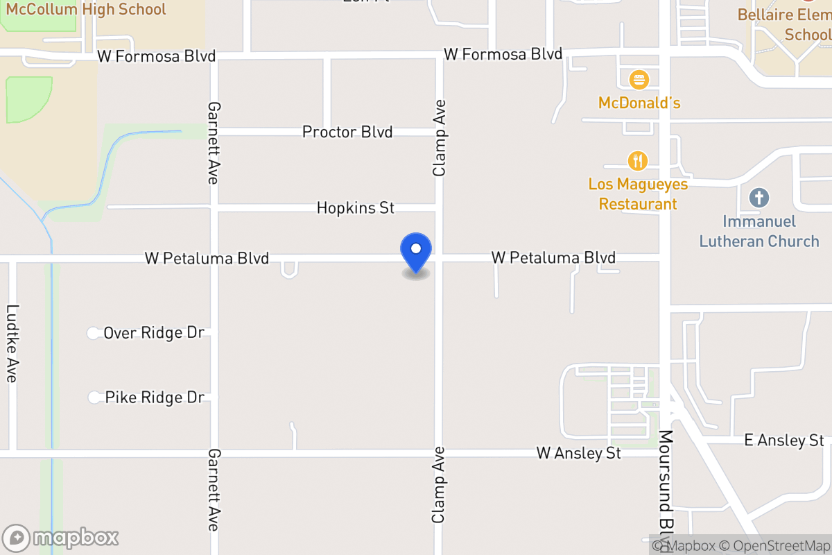 Map of 206 W Petaluma Blvd