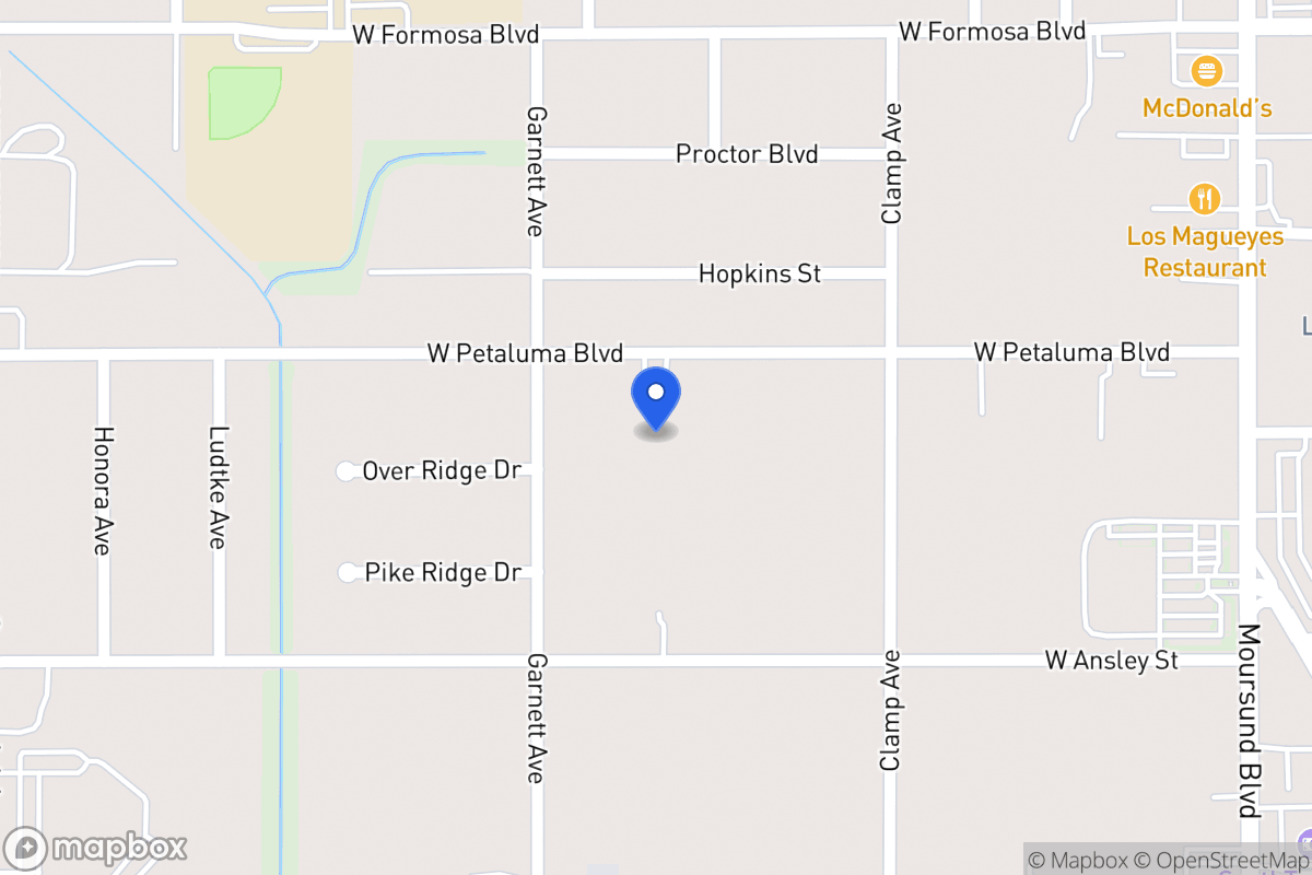 Map of 258 W Petaluma Blvd