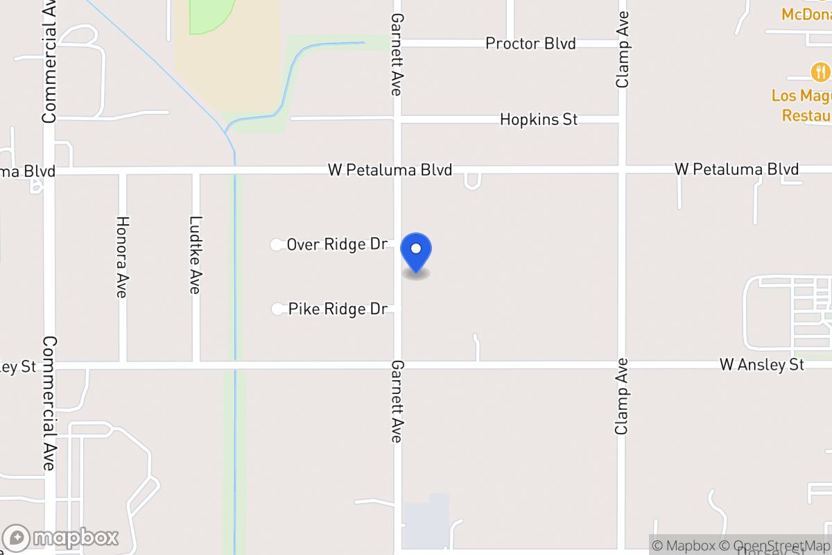 Map of 8602  Garnett Ave