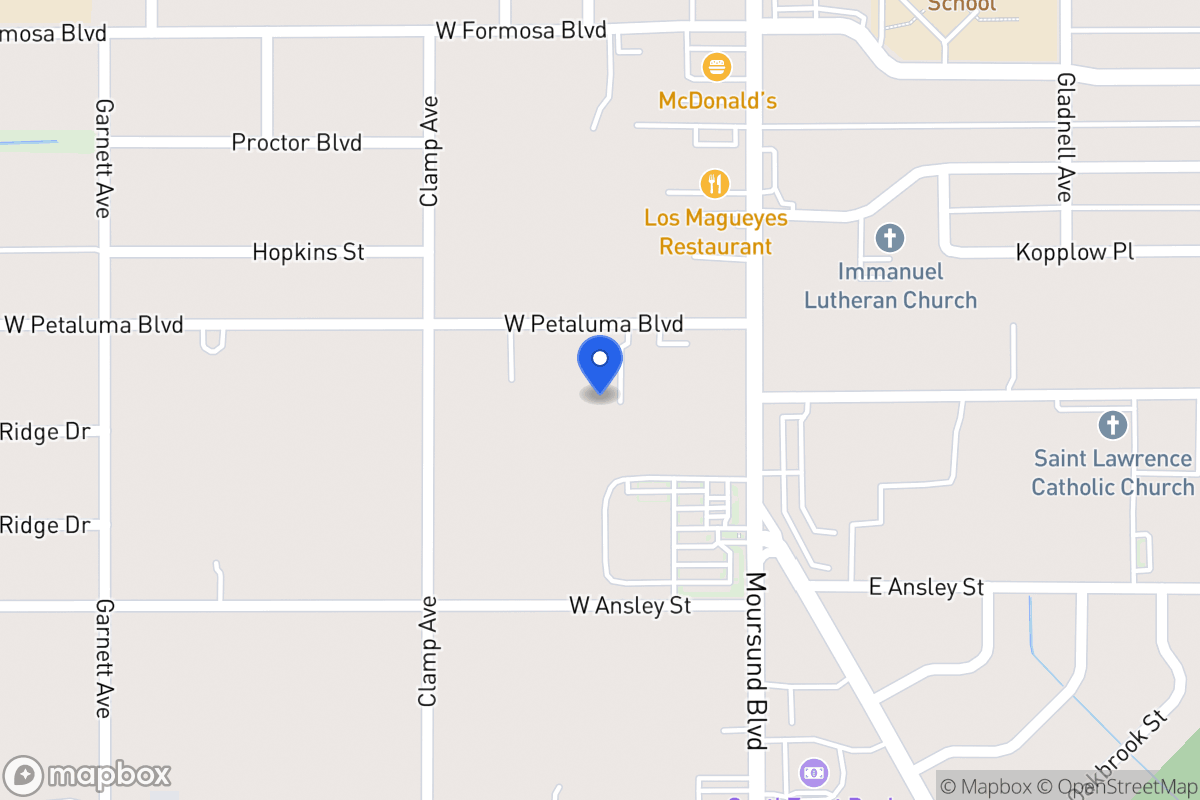 Map of 136 W Petaluma Blvd