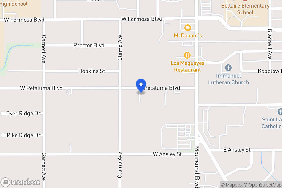 Map of 158 W Petaluma Blvd