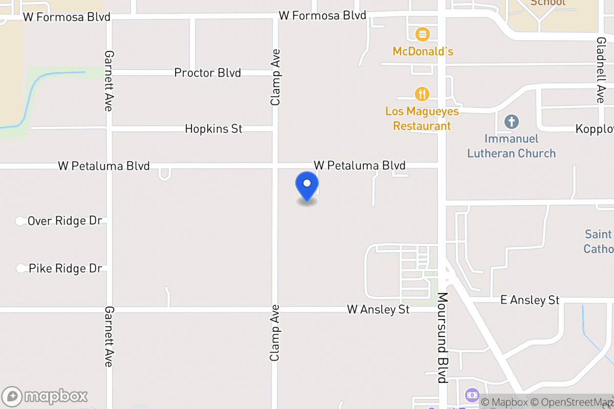 Map of 166 W Petaluma Blvd