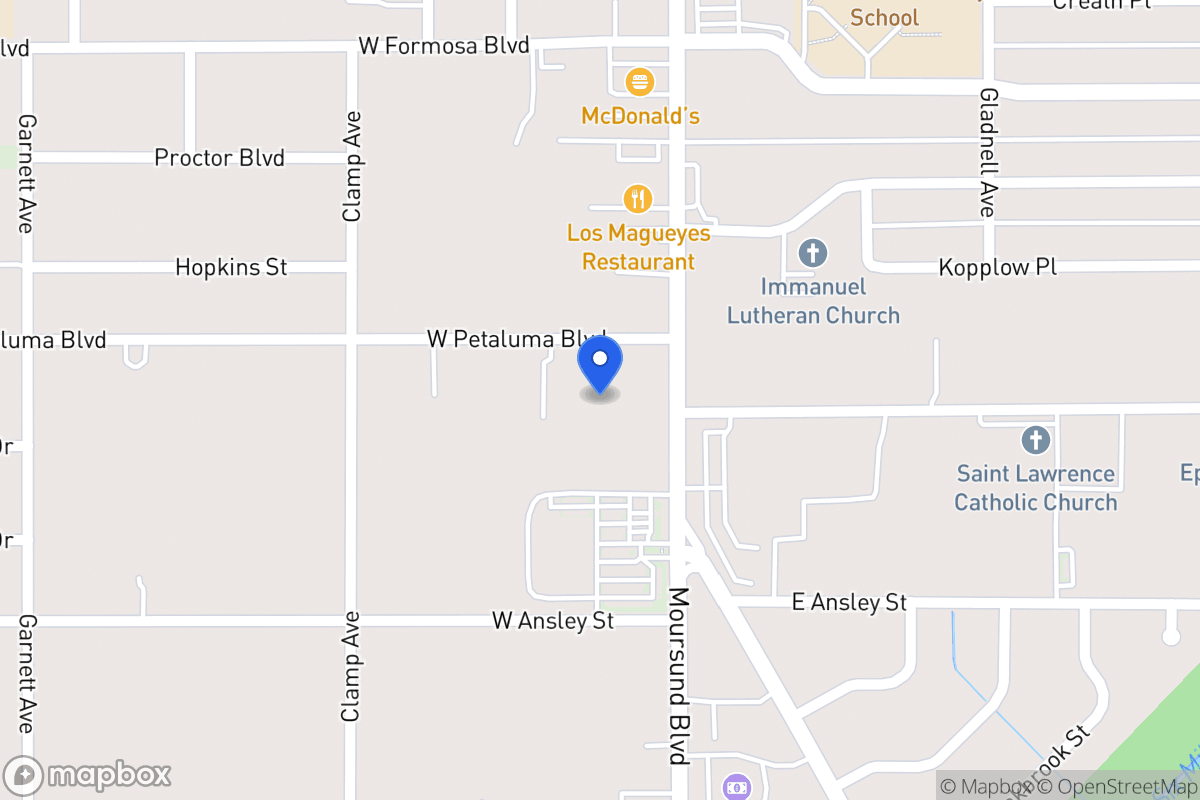 Map of 3813  Pleasanton Rd