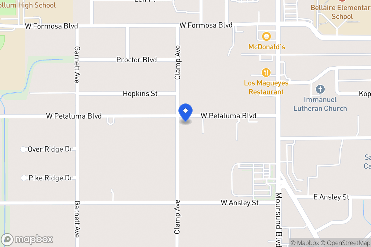 Map of 174 W Petaluma Blvd
