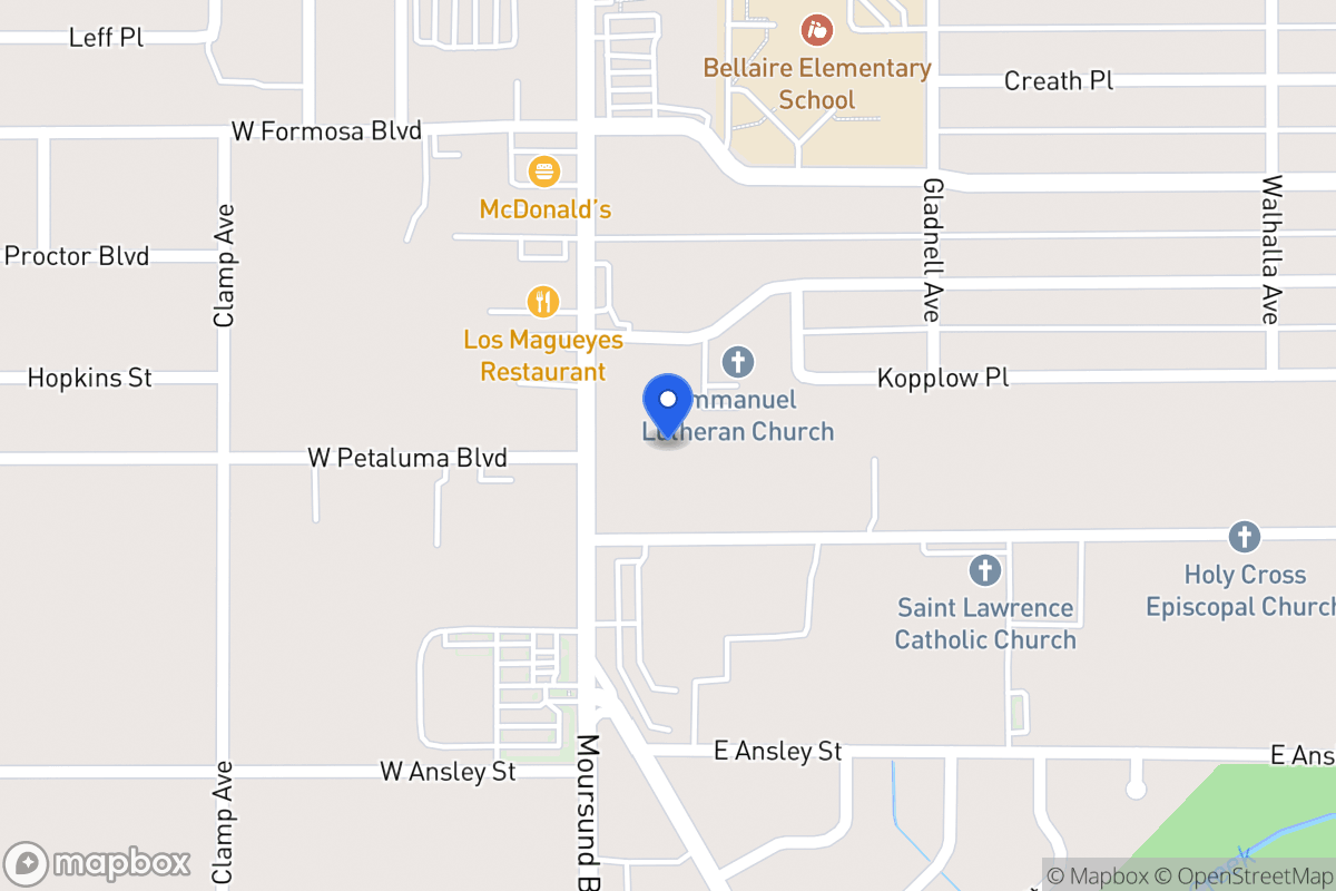 Map of 3800  Pleasanton Rd