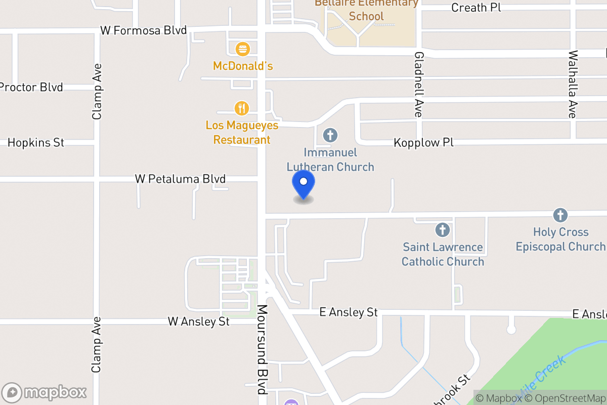 Map of 119 E Petaluma Blvd