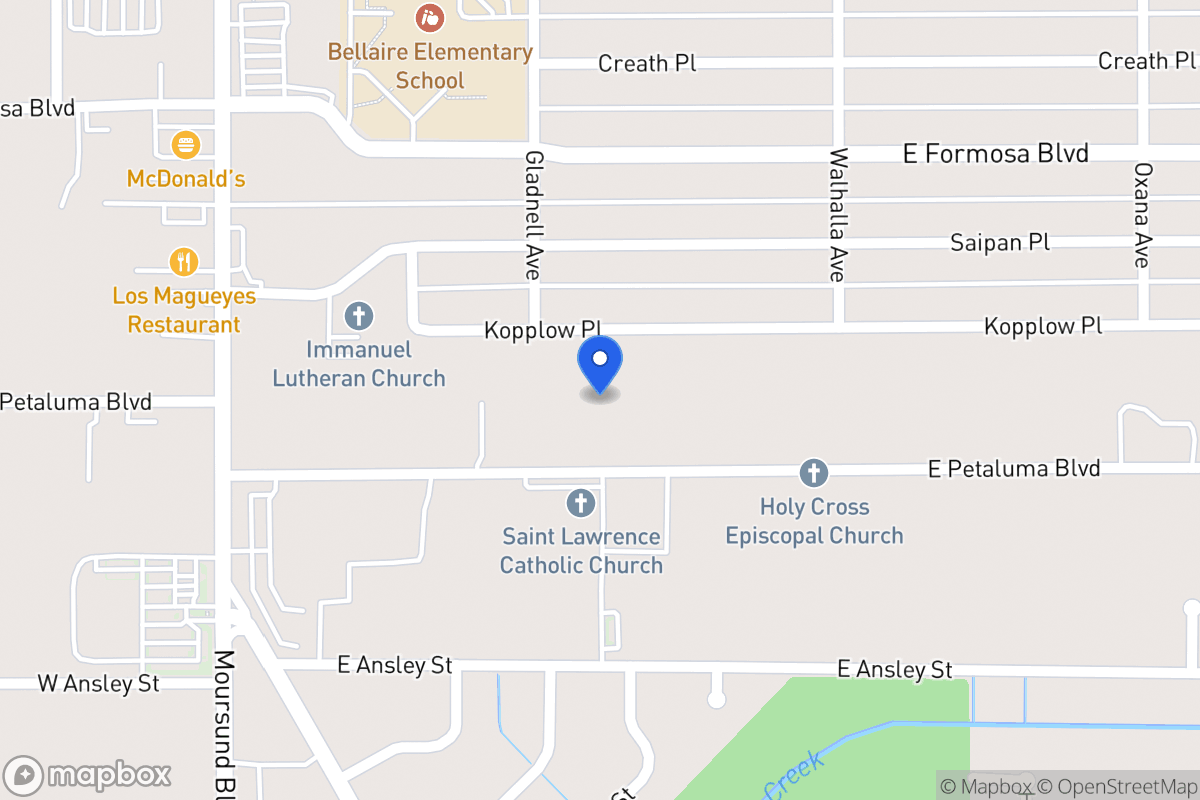 Map of 223 E Petaluma Blvd