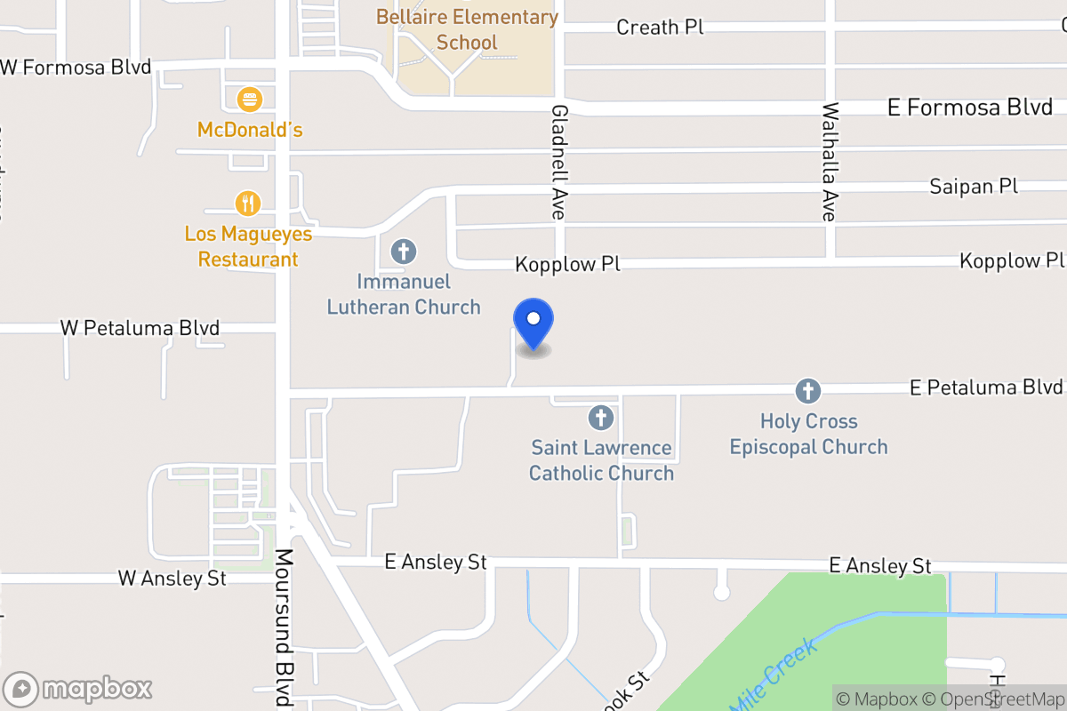 Map of 171 E Petaluma Blvd