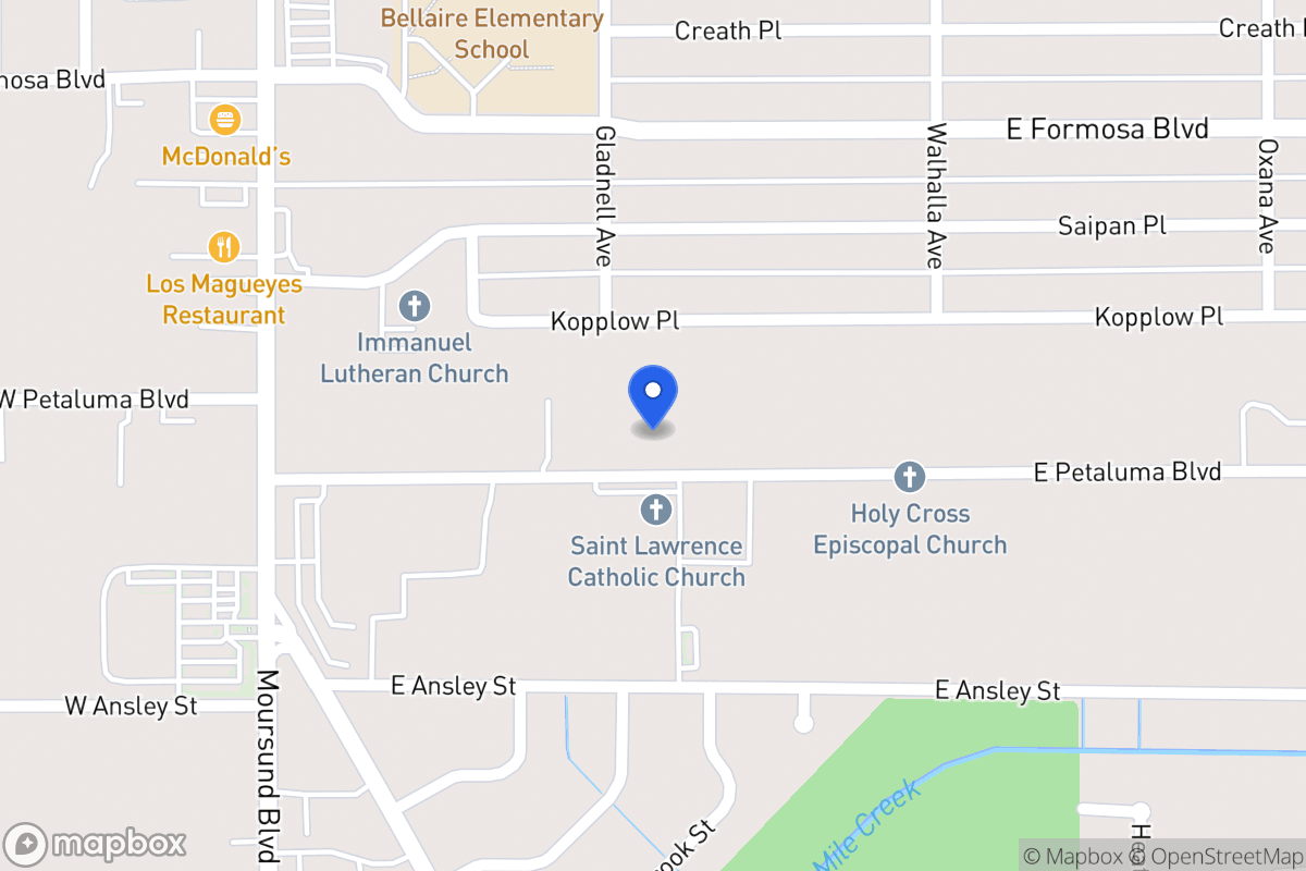 Map of 215 E Petaluma Blvd