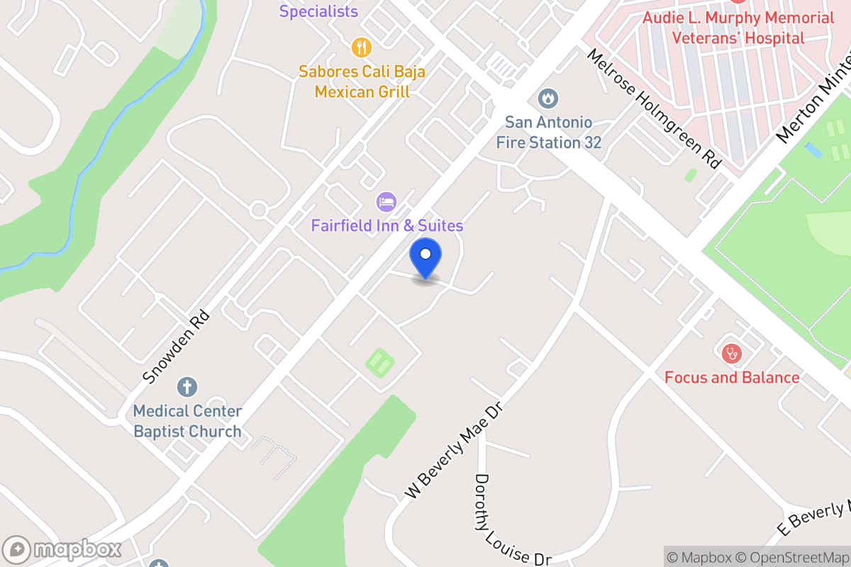 Map of 7230  Wurzbach Rd
