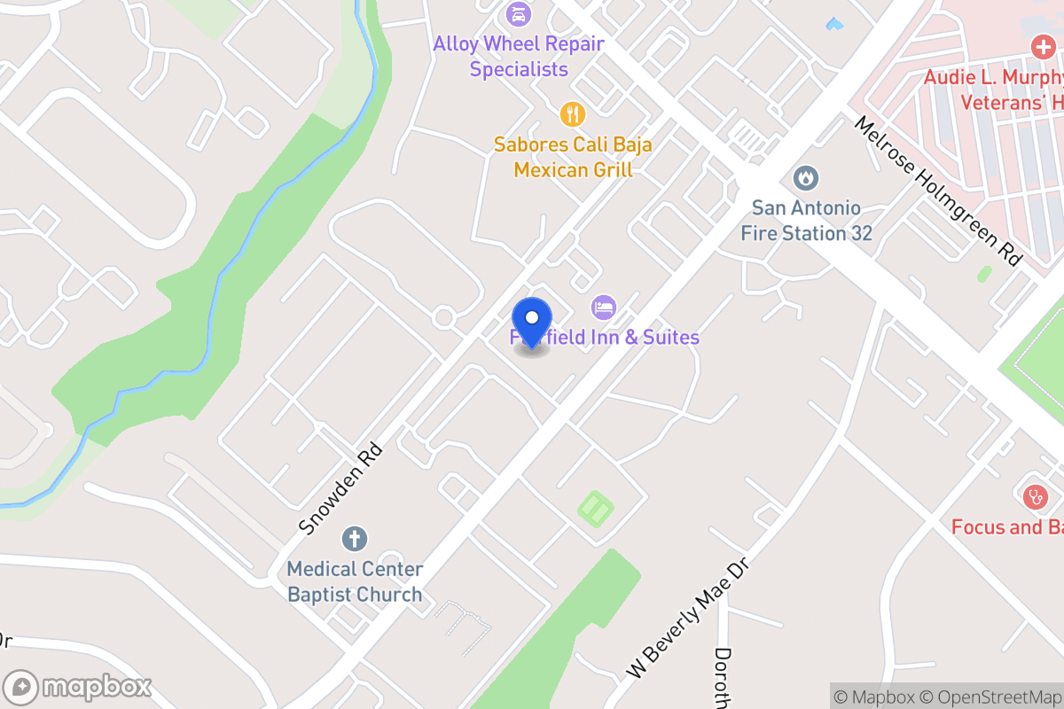 Map of 7171  Wurzbach Rd