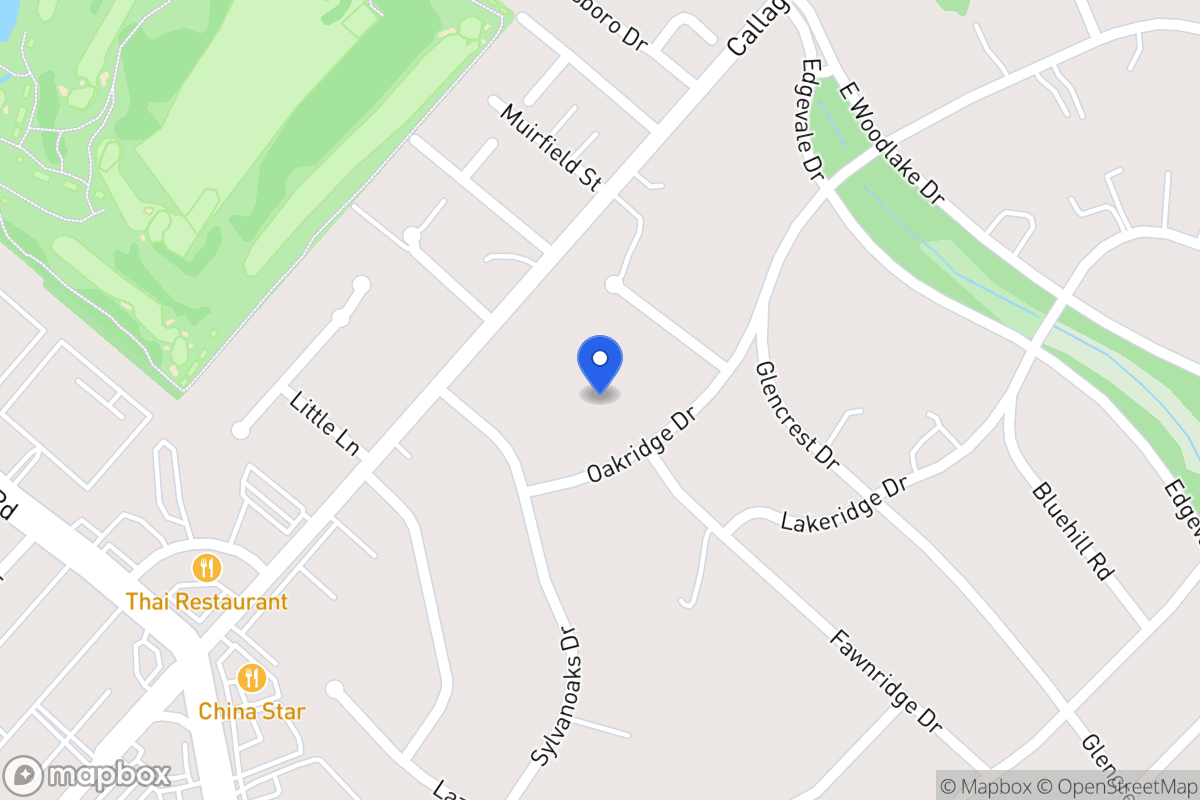 Map of 6815  Oakridge Dr