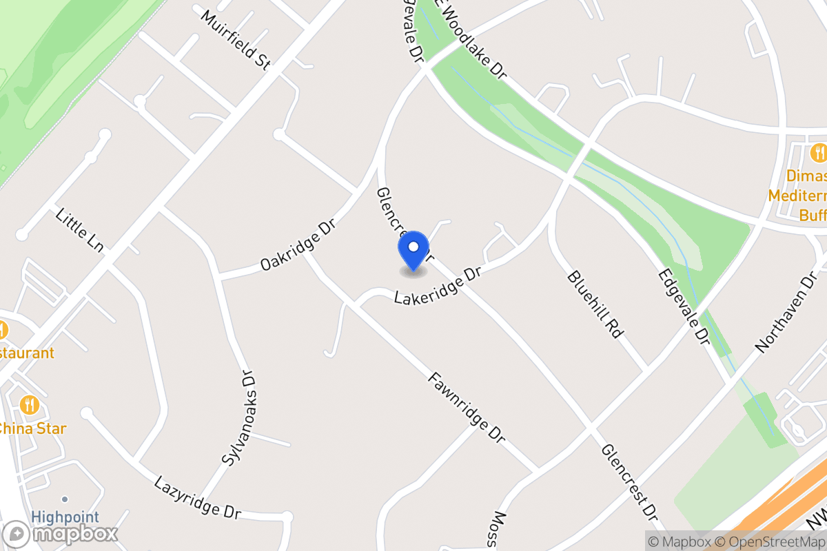 Map of 703  Glencrest Dr