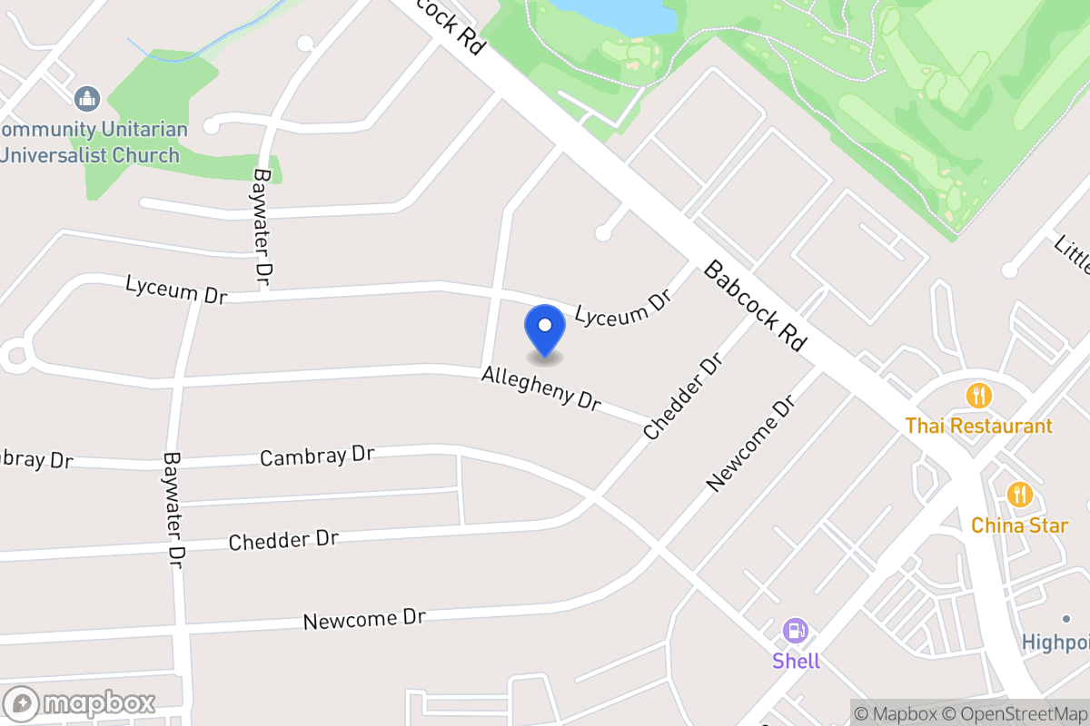 Map of 4523  Allegheny Dr