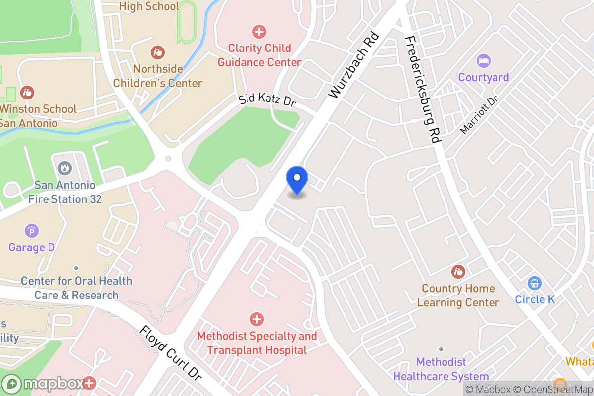 Map of 8222  Wurzbach Rd