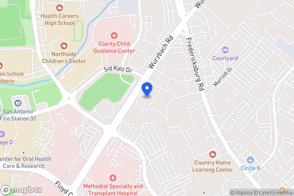 Map of 8300  Wurzbach Rd