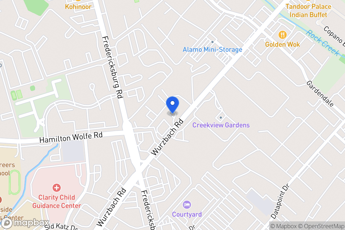 Map of 8551  Wurzbach Rd