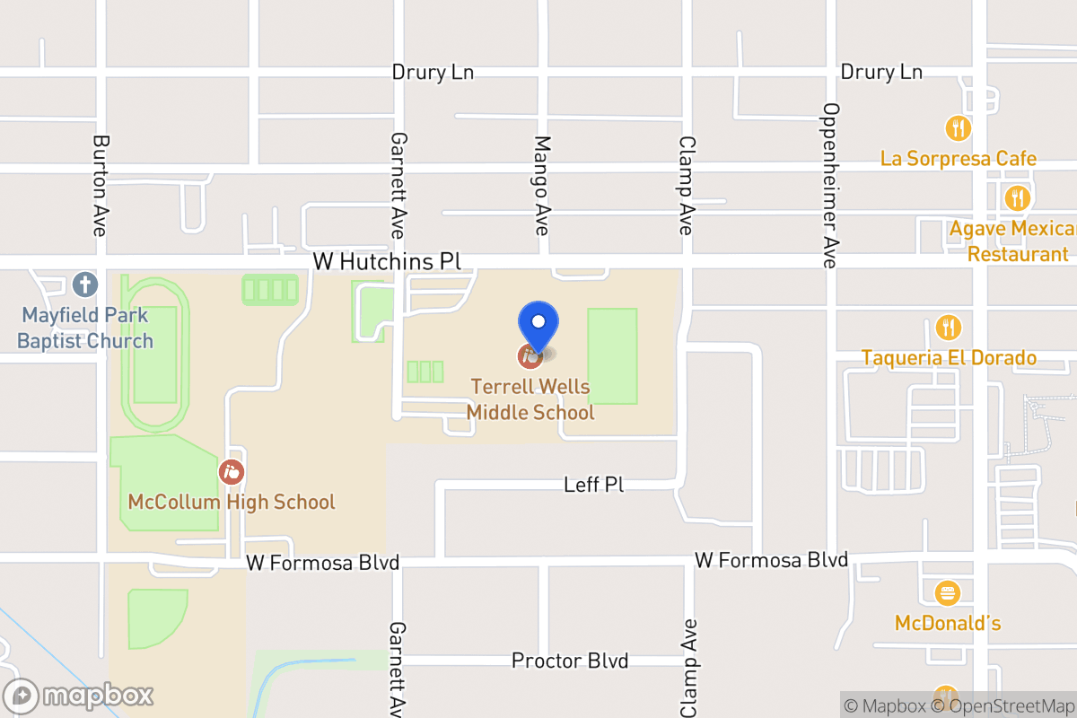 Map of 422 W Hutchins Pl
