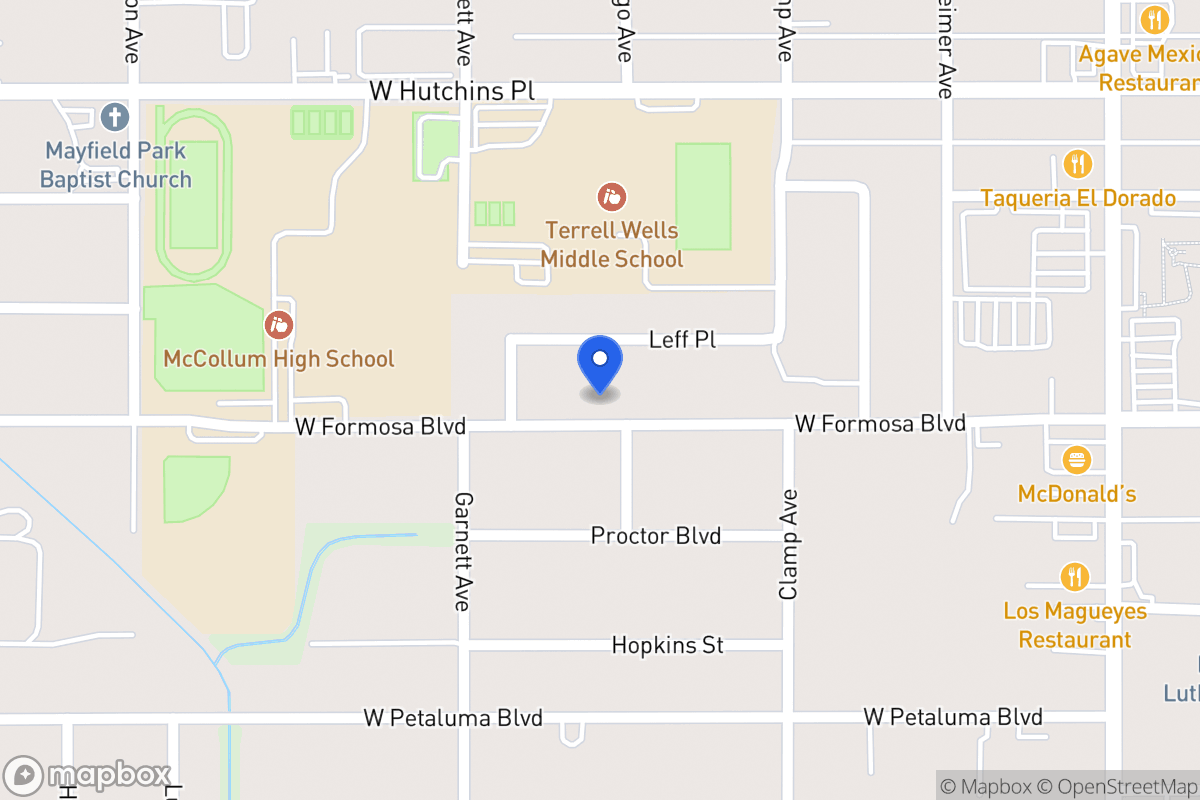 Map of 407 W Formosa Blvd