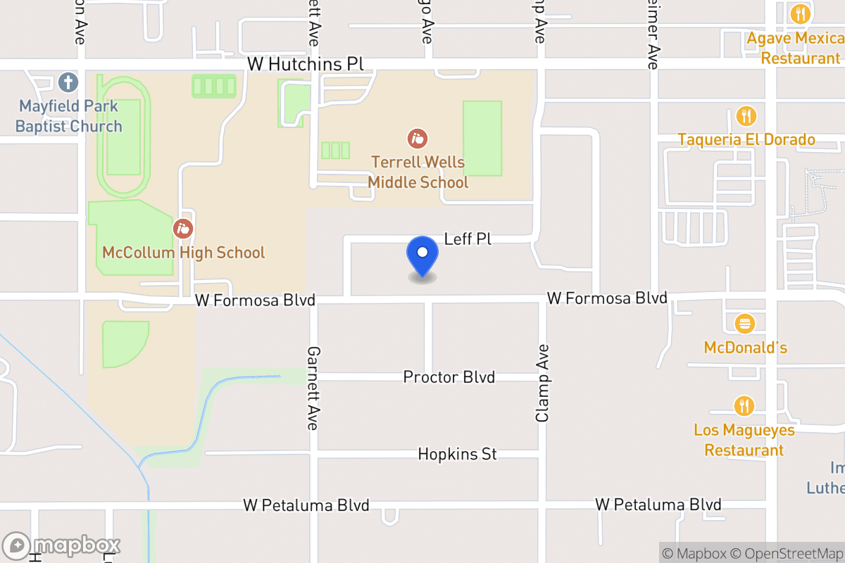 Map of 403 W Formosa Blvd