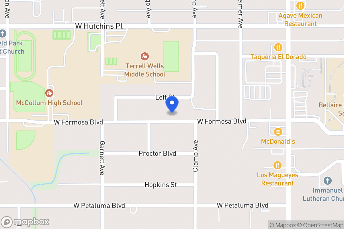 Map of 319 W Formosa Blvd