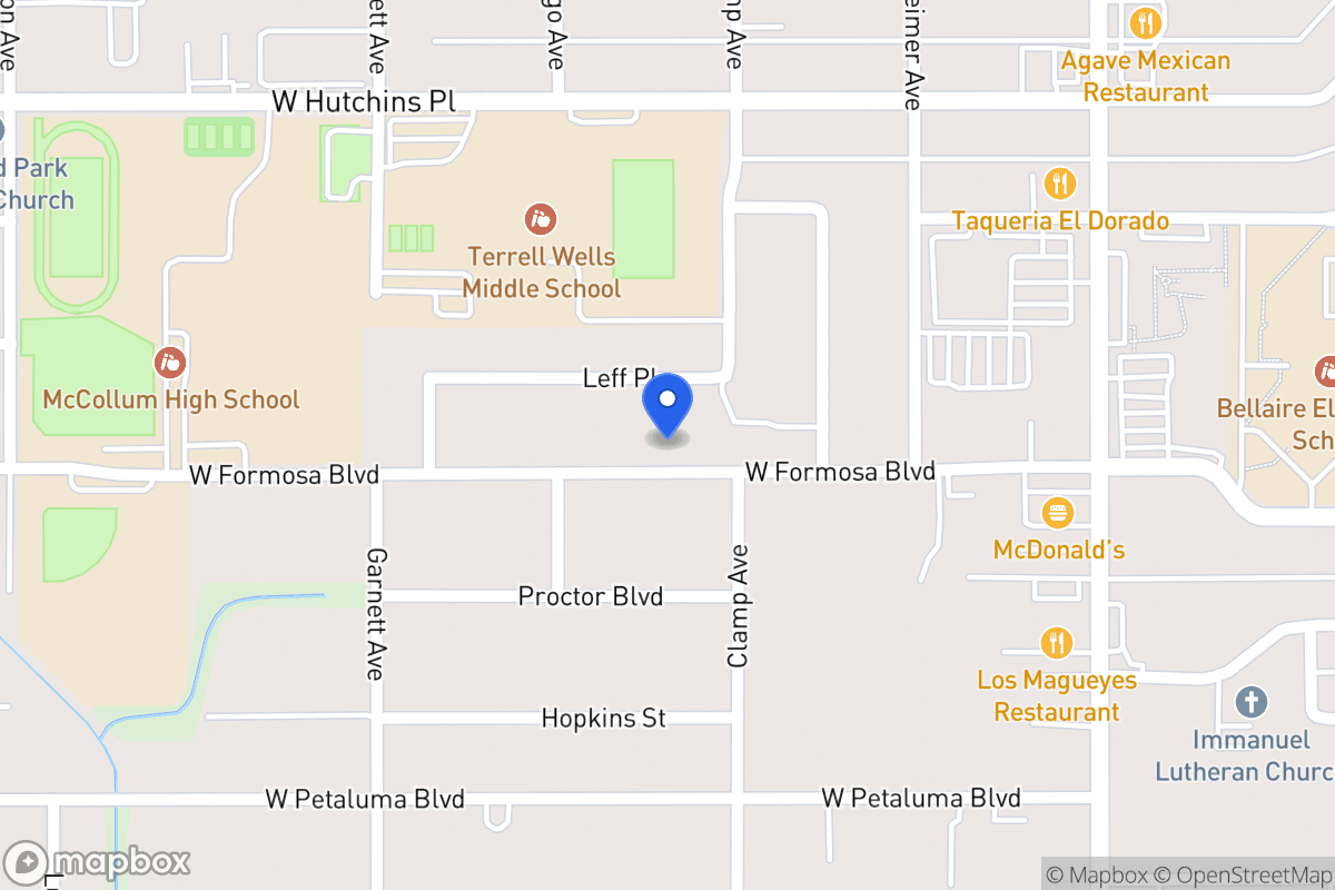 Map of 315 W Formosa Blvd