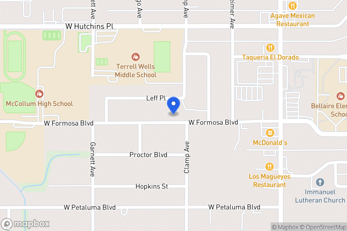 Map of 311 W Formosa Blvd
