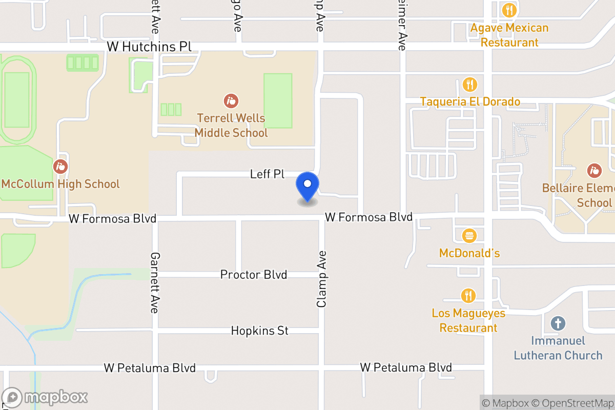 Map of 307 W Formosa Blvd
