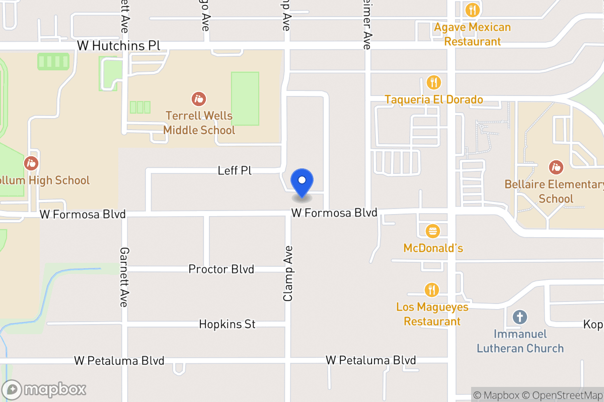 Map of 219 W Formosa Blvd