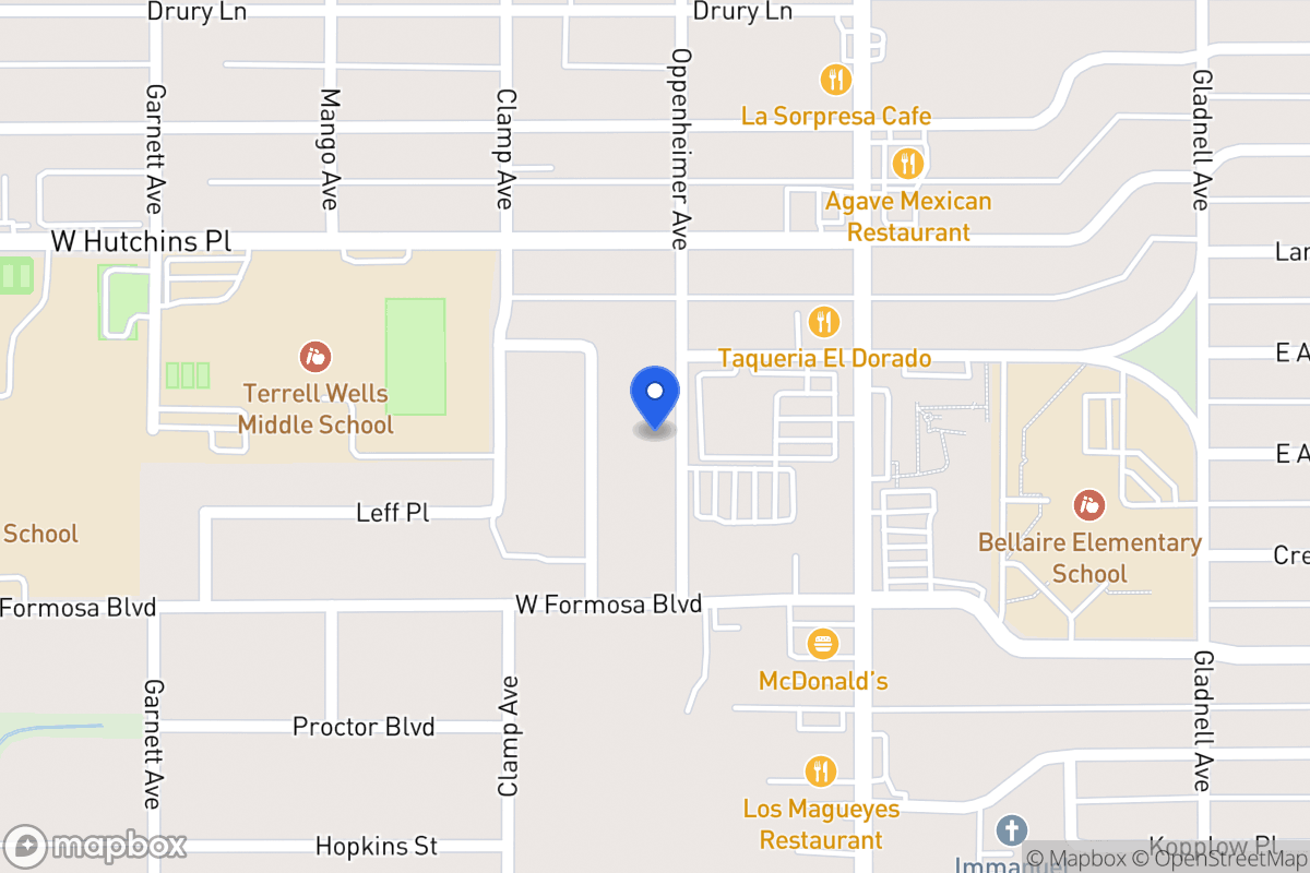 Map of 8135  Oppenheimer Ave