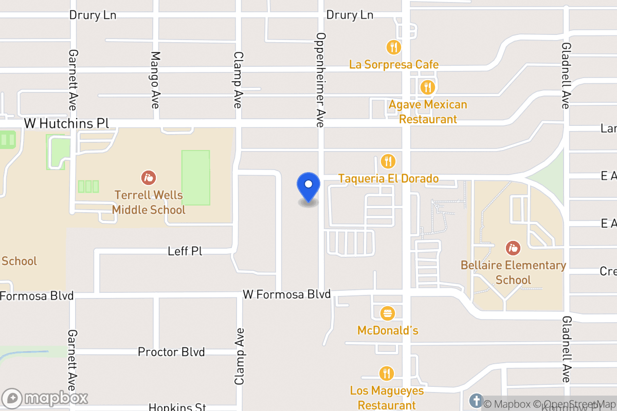 Map of 8131  Oppenheimer Ave