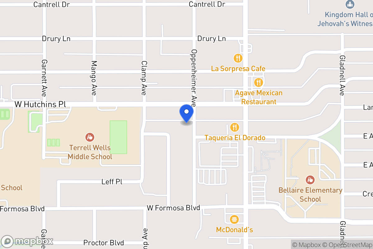Map of 8111  Oppenheimer Ave